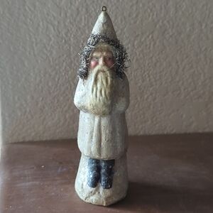 KD Vintage Old World Christmas Santa Belsnickel Mica Glitter Ornament